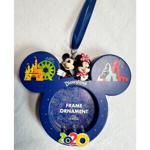 Disneyland Disney Parks 2020 Mickey and Minnie‎ Mouse Photo Frame Ornament NEW